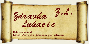 Zdravka Lukačić vizit kartica